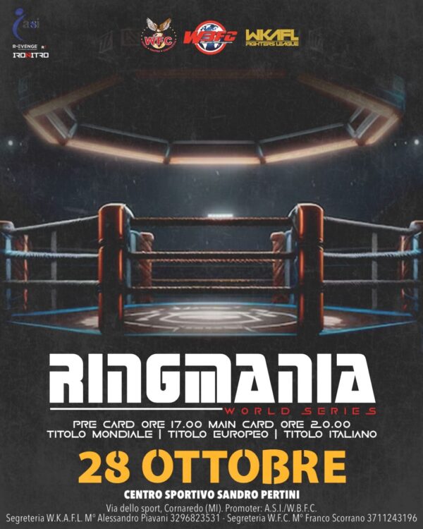 Ringmania 28 ottobre